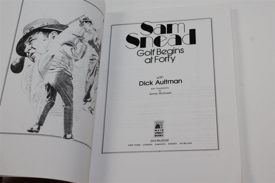 Sam Snead's Golf Begins At Forty Signed 1978 Book JSA ALOA