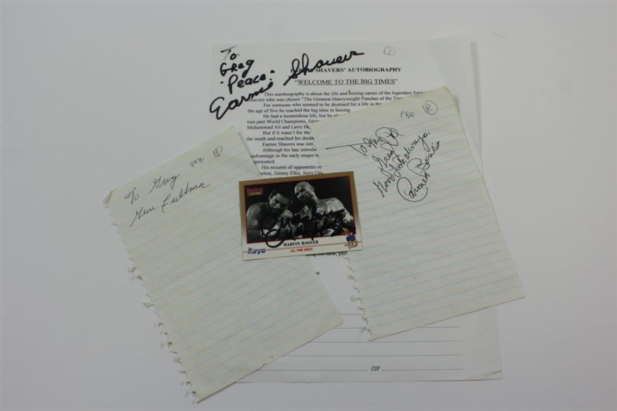 Signed Boxing Memorilabilia Collection With Bernard Hopkins & Others JSA ALOA