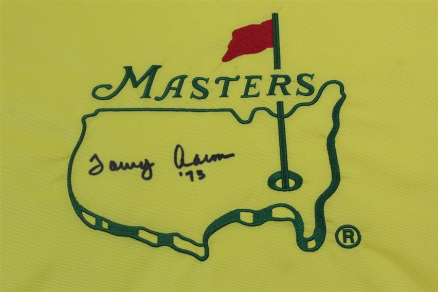 Tommy Aaron Signed Undated Masters Embroidered Flag JSA ALOA