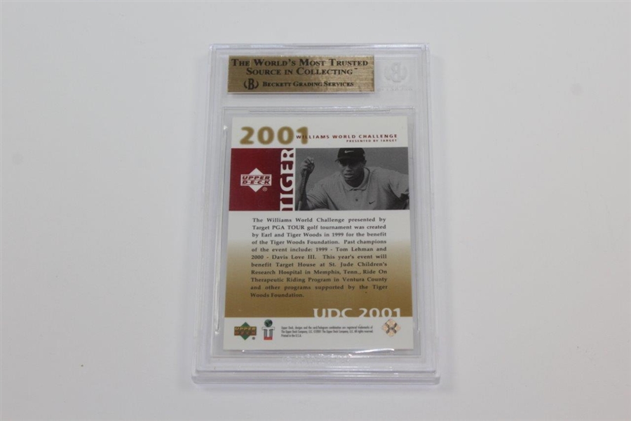 Tiger Woods 2001 Upper Deck Williams World Challenge Golf Card BGS 9.5 