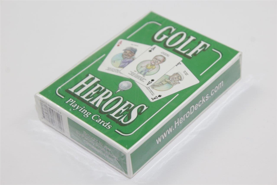 Unopened 'Golf Heroes' Playing Cards - Woods, Hogan, Nicklaus, & others