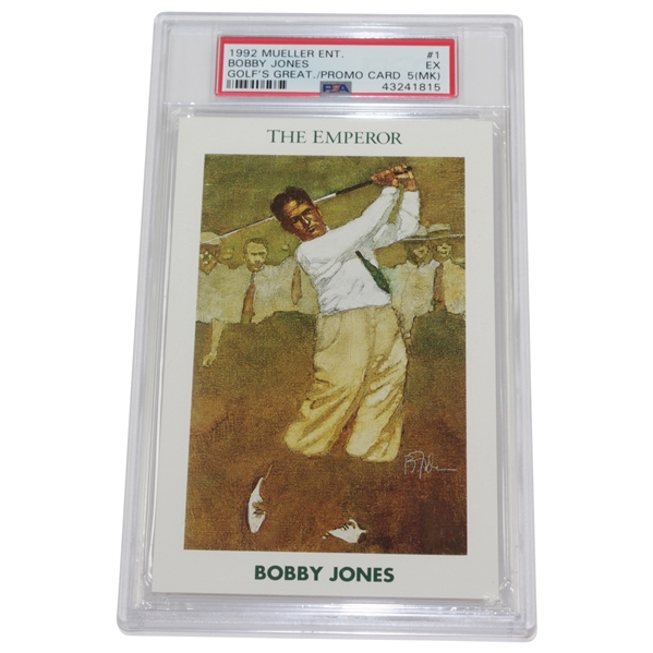 Bobby Jones 'The Emporer' Muelller Ent. Golf's Great/Promo Card 5(MK) #1 PSA EX #43241815