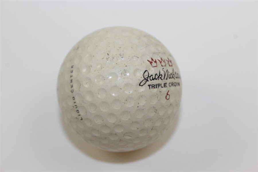 Circa 1960's Jack Nicklaus MacGregor Triple Crown Golf Balls Box with Single Golf Ball