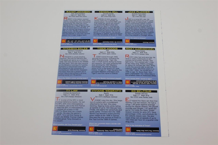 Tiger Woods 2021 Sports Illustrated For Kids Golf Card with Uncut Sheet