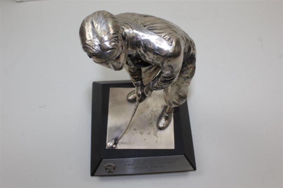 Bobby Jones Silver Plated Large Trophy Dated 1986 For First Place - Palma Ceia G&CC on Modern Plinth