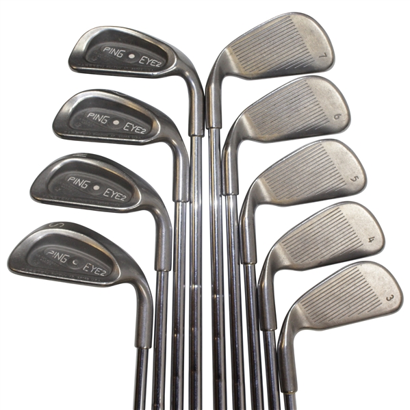 Ping Eye 2 Irons 3-9 PW SW Matching Numbers KT Shafts Steel White Dot