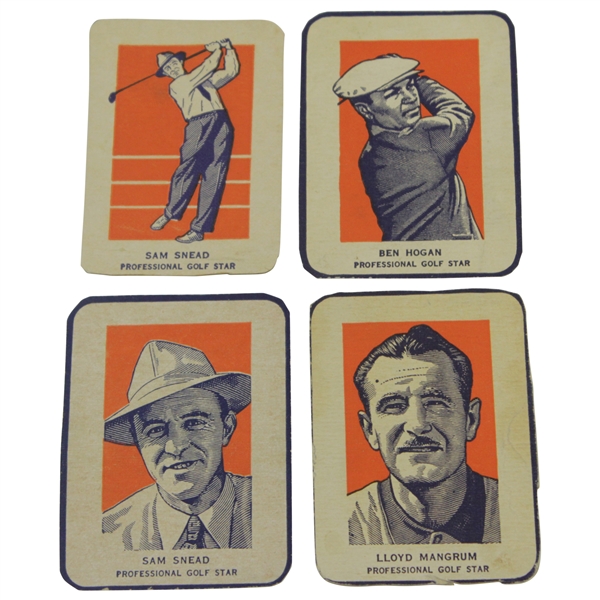 1952 Wheaties Professional Golf Star Cut Cards - Ben Hogan, Sam Snead, & Lloyd Mangrum