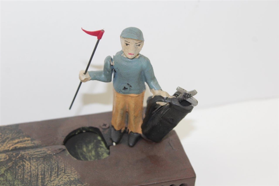 Golfer Statue 'Birdie Putt' Bank with Golfer & Caddy - Made in China for Upper Deck