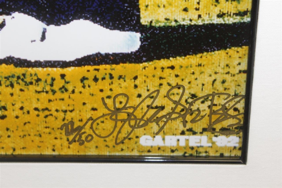 1992 Jack Nicklaus Limited Edition #22/50 Print Signed By Artist Lawrence Gartel - Framed