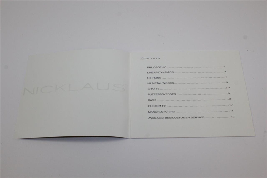 Jack Nicklaus Signed 1994 'N1 - The Next Level' Equipment Catalog Booklet JSA ALOA