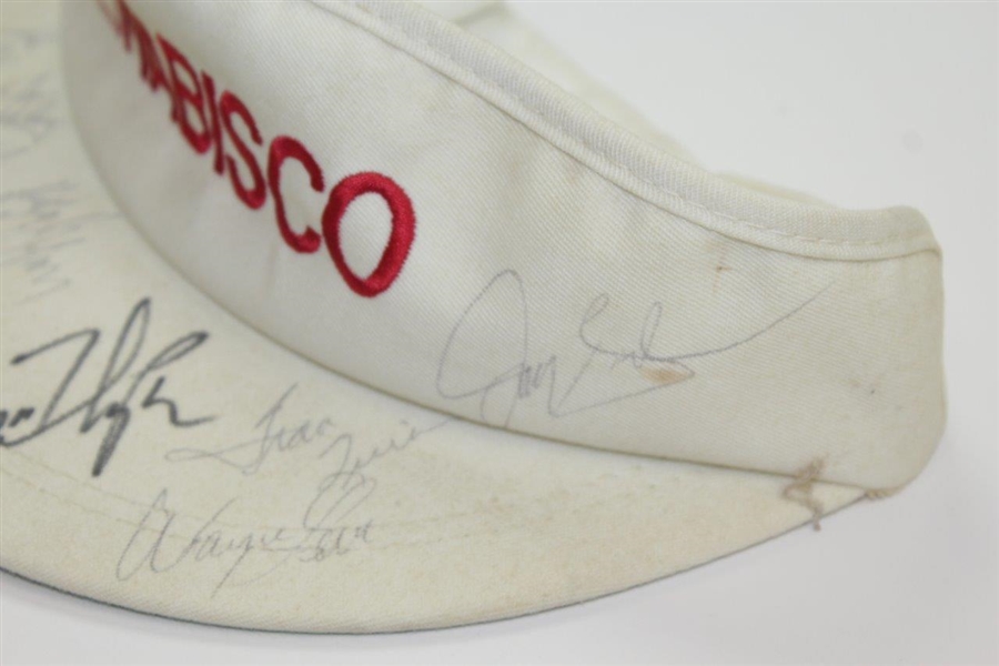 Payne Stewart & others Signed Classic Nabisco Visor JSA ALOA