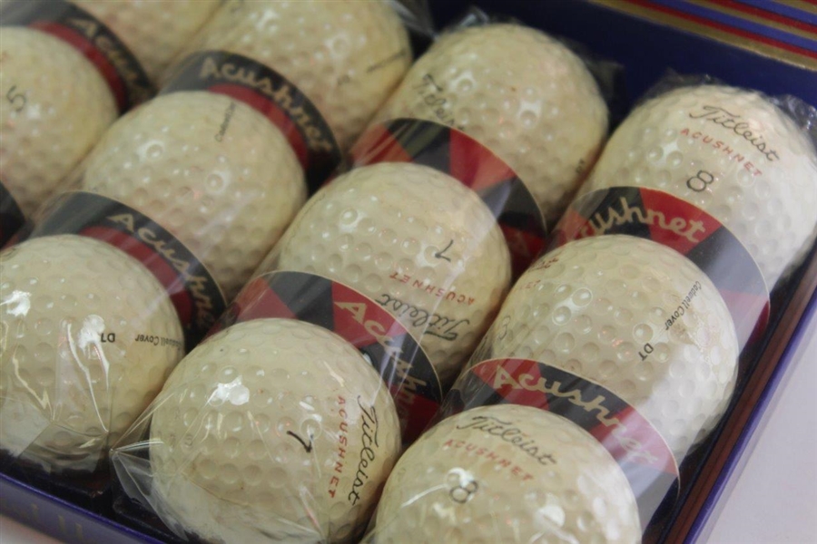 Classic Acushnet Titleist Dozen DT Golf Balls in Original Package with Paper