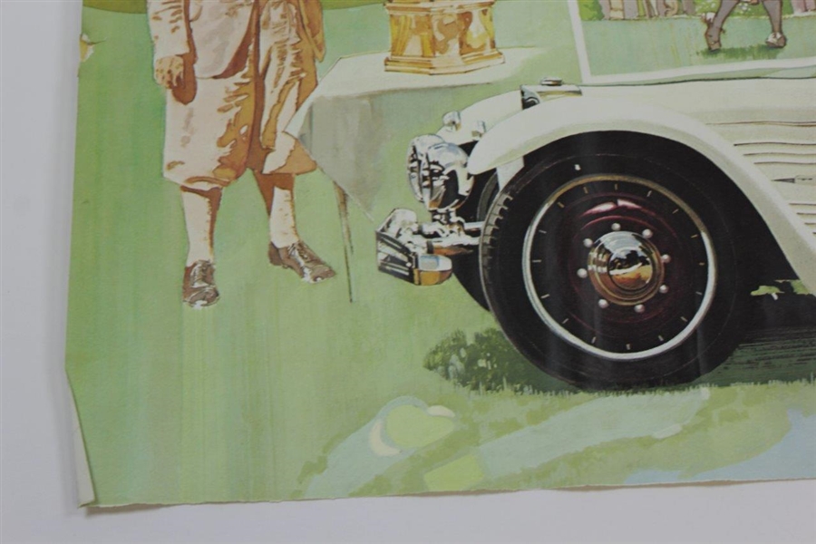 Bobby Jones with 1930 Bucciali Car & Trophy Poster Print