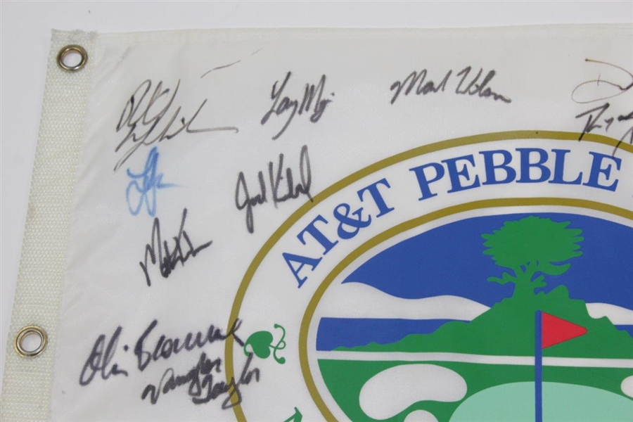 Multi-Signed AT&T Pebble Beach National Pro-Am Flag With 24 Signatures - Phil Mickelson JSA ALOA