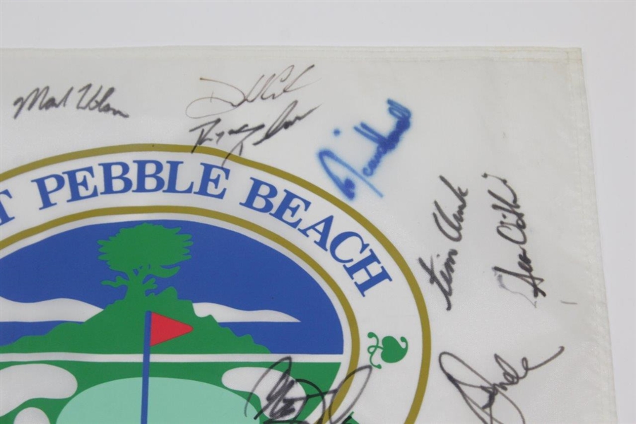 Multi-Signed AT&T Pebble Beach National Pro-Am Flag With 24 Signatures - Phil Mickelson JSA ALOA