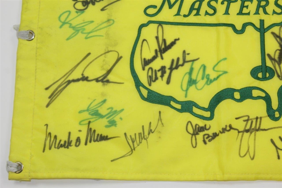 Multi-Signed 1998 Undated Masters Champs Flag With Snead, Woods, Palmer, & 25 Others JSA FULL #BB98274