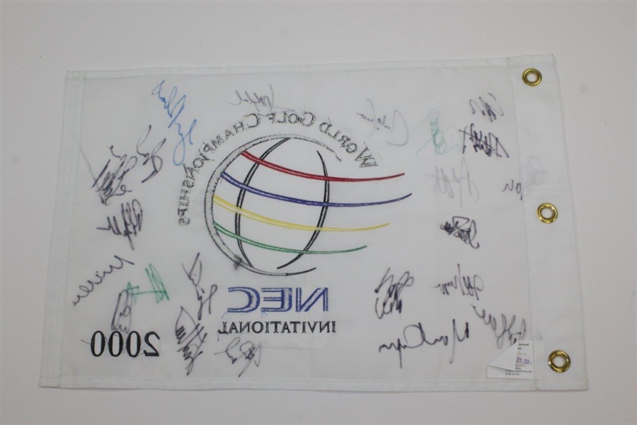 Multi-Signed World Golf Championships NEC Invitational Flag With 22 Signatures - Phil Mickelson JSA ALOA