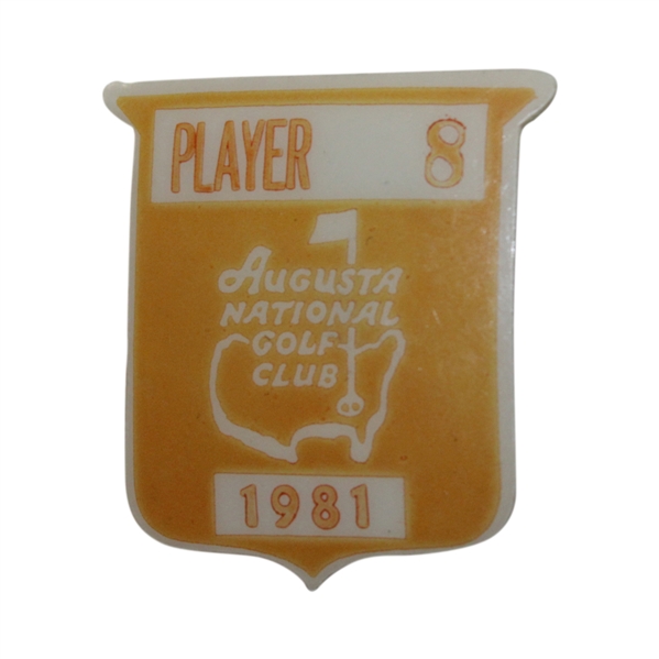 Charles Coody's 1981 Masters Tournament Contestant Badge #8