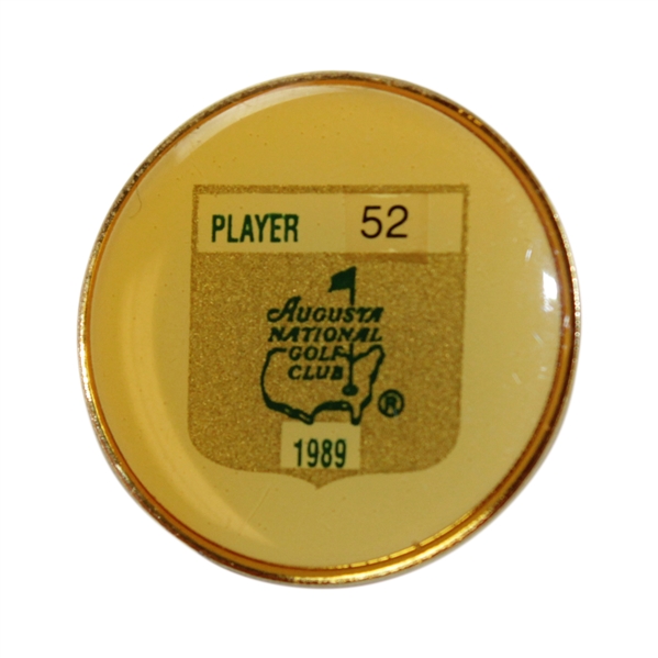 Charles Coody's 1989 Masters Tournament Contestant Badge #52