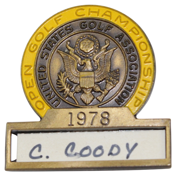 Charles Coody's 1978 US Open at Cherry Hills Contestant Badge