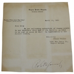 Bobby Jones Full Robert T. Jones, Jr. Signed April 22, 1933 Letter JSA FULL #Z90633