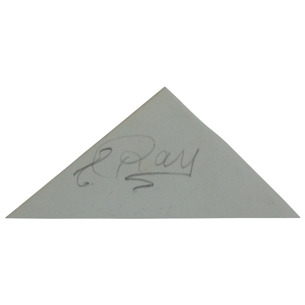 Ted Ray Signed Triangle Cut - 1912 Open & 1920 US Open Champion JSA FULL #BB23123