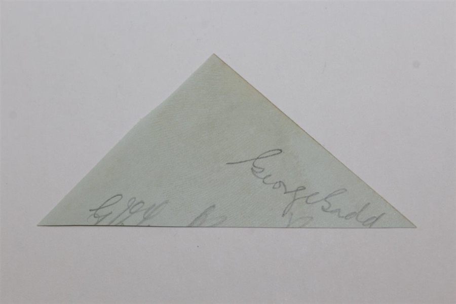 Ted Ray Signed Triangle Cut - 1912 Open & 1920 US Open Champion JSA FULL #BB23123