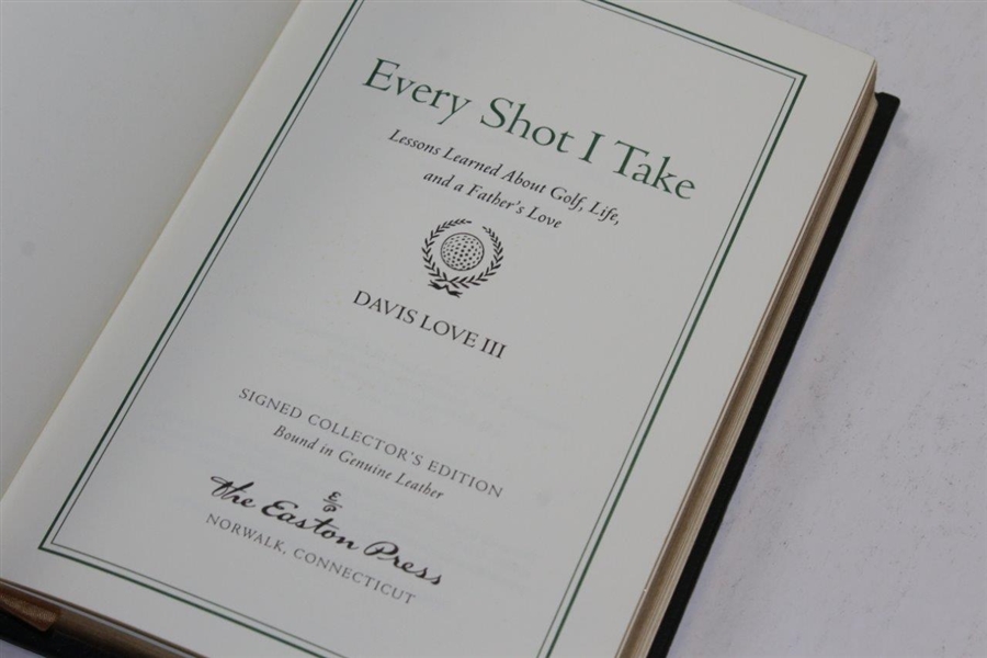 Every Shot I Take Davis Love III 1997 Signed Edition leather bound JSA ALOA