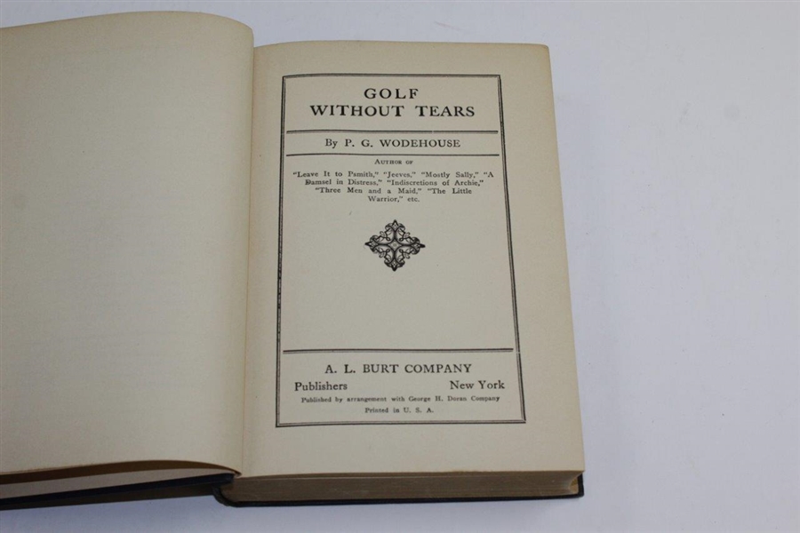 1924 'Golf Without Tears' Book by P.G. Wodehouse