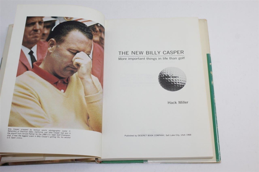 1968 'The New Billy Casper: More Important Things in Life Than Golf' Book by Hack Miller in Dust Jacket