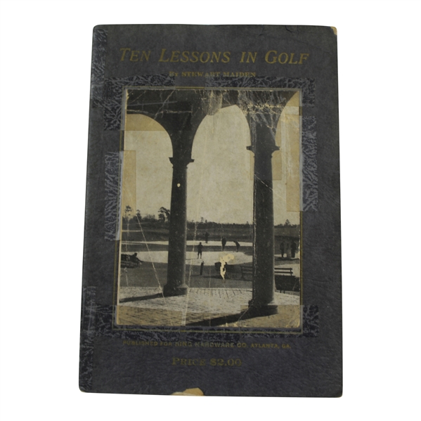 1930 'Ten Lessons in Golf' Book by Stewart Maiden - Cover Tape Repair