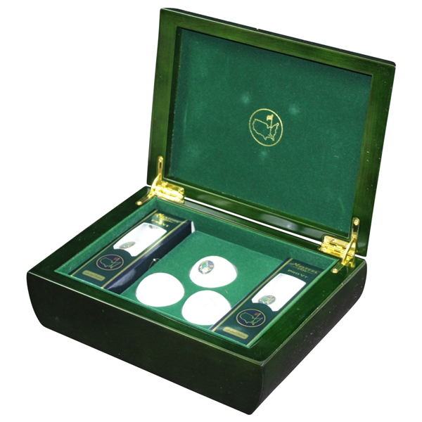 2015 Berckman's Tournament Ltd Ed Titleist Pro-V1 Golf Balls in Clubhouse Emerald Green Wood Case