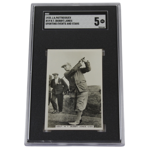 Bobby Jones 1935 J.A. Pattreiouex Sporting Events & Stars Golf Card SGC 5 EX