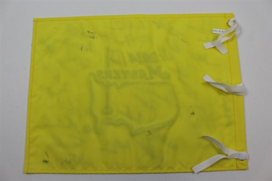 2014 Masters Champions Dinner Flag Signed by 31 with Palmer, Nicklaus, & Player 'Big 3' Center - Charles Coody Collection JSA ALOA