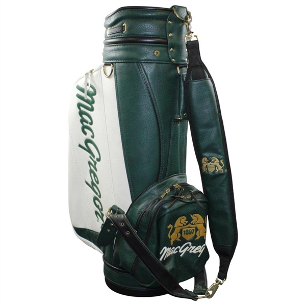 Greg Norman's Personal MacGregor 1897 Green & White Full Size Golf Bag