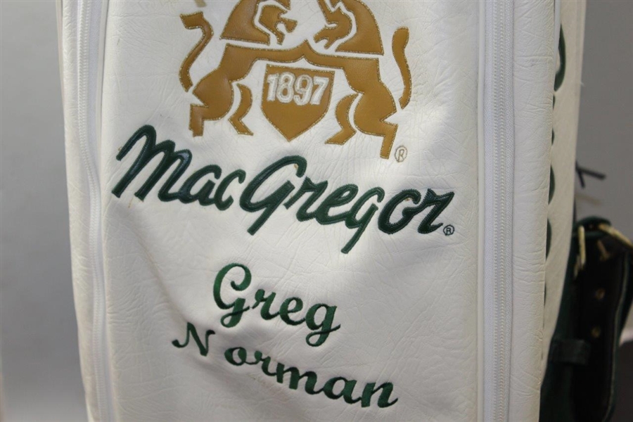 Greg Norman's Personal MacGregor 1897 Green & White Full Size Golf Bag