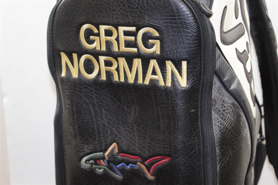 Greg Norman's Personal FootJoy Titleist Full Size Black & White Golf Bag