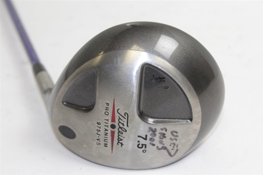 Greg Norman's Personal Used Titleist Pro-Titanium 7.5 Degree 975J-VS Driver - Used in 2001 Skins 