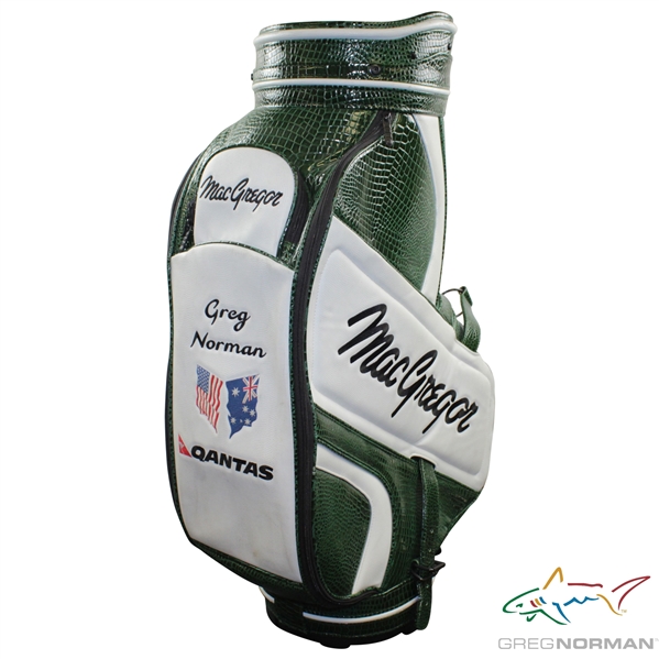 Greg Norman's Personal MacGregor 'Greg Norman' Qantas Full Size Golf Bag with Stitched Signature