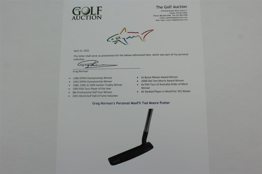 Greg Norman's Personal MaxFli Tad Moore Putter