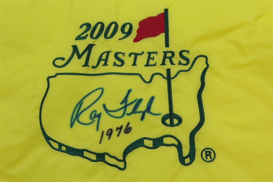 Ray Floyd Signed 2009 Masters Embroidered Flag with Year Won Notation JSA ALOA
