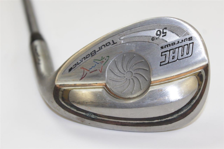 Greg Norman's Personal Used MAC Burros 56 Degree TourBounce Forge Alloy Wedge - Shark Logo