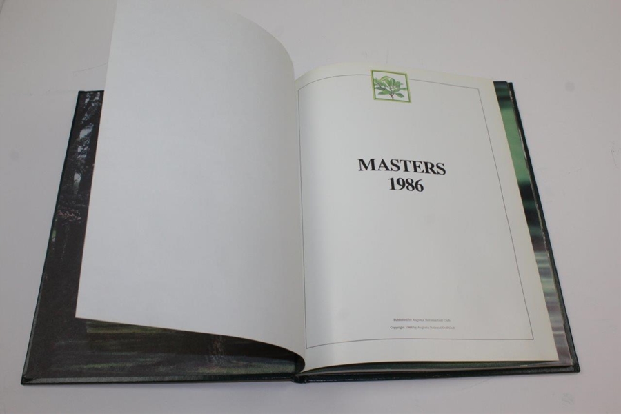 1986 Masters Tournament Annual Book - Jack Nicklaus Winner