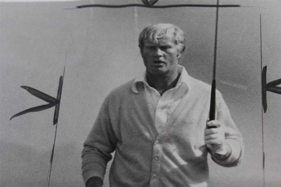 Two (2) Jack Nicklaus 1972 US Open at Pebble Beach Wire Photos