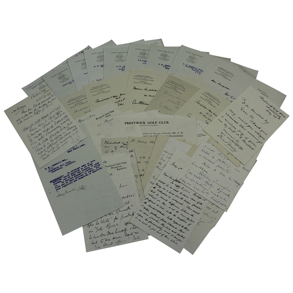 Forty (40) Miscellaneous 1930's Letters on Prestwick Letterheads & Other