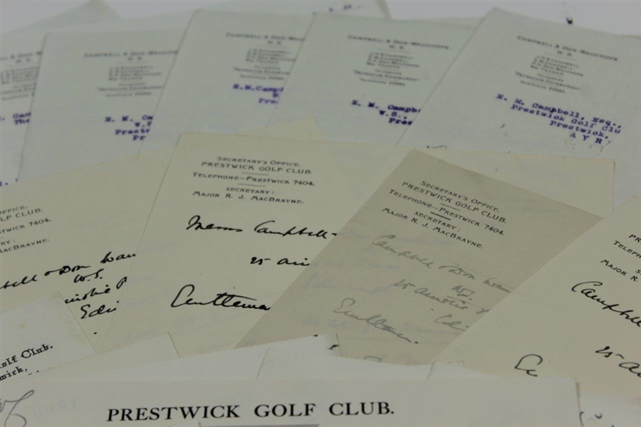 Forty (40) Miscellaneous 1930's Letters on Prestwick Letterheads & Other