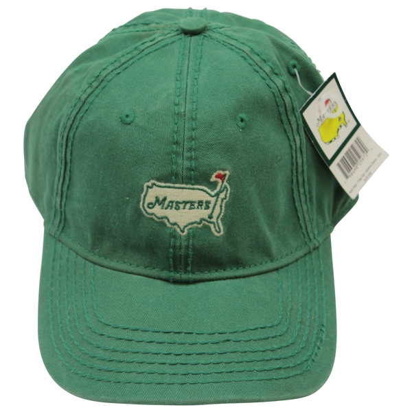 Masters Lt Green Embroidered Stitch Classic Logo American Needle Hat with Tag
