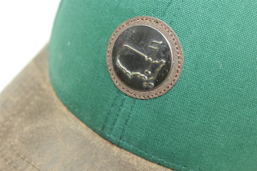 Masters Exclusive Green Circle Metal Logo American Needle Hat with Brown Bill with Tag