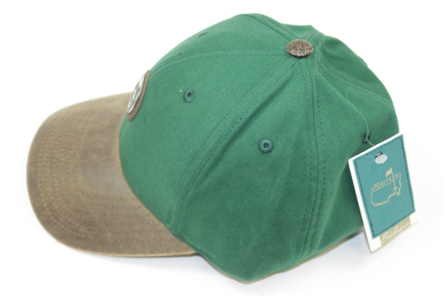 Masters Exclusive Green Circle Metal Logo American Needle Hat with Brown Bill with Tag