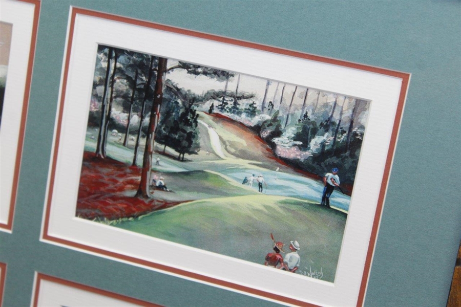 Augusta National Golf Club 4 Print Matted & Framed Pieces